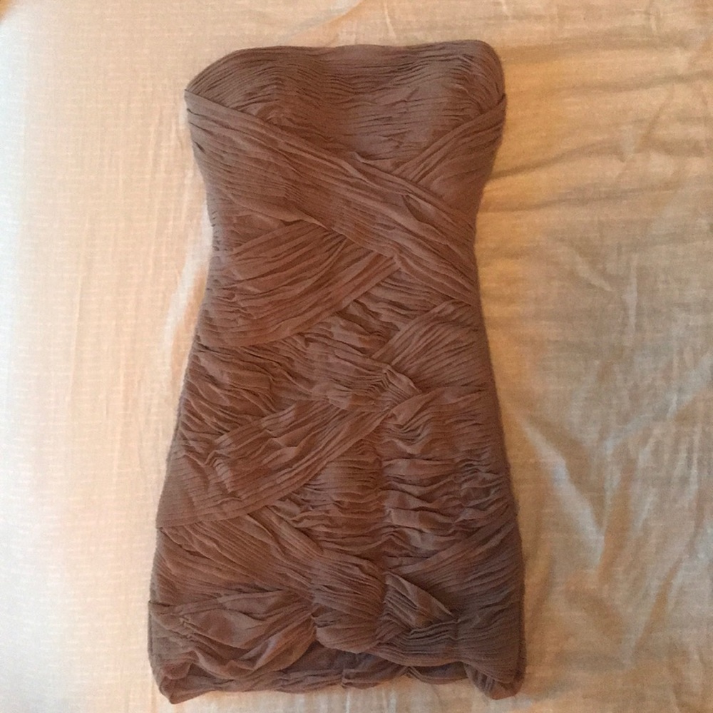 BCBGmaxazria nude bandage dress
